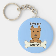 I Liebe mein Amstaff Schlüsselanhänger