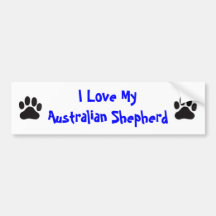 I Liebe mein australischer Schäfer Autoaufkleber