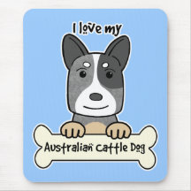 I Liebe mein australischer Vieh-Hund Mousepad