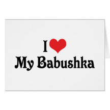 I Liebe mein Babushka Karten