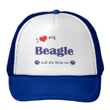 I Liebe mein Beagle (weiblicher Hund) Baseballmütze