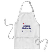 I Liebe mein belgischer Malinois (männlicher Hund) Schürze