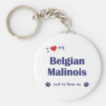 I Liebe mein belgischer Malinois (männlicher Hund) Schlüsselband