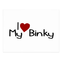 I Liebe mein Binky Postkarte