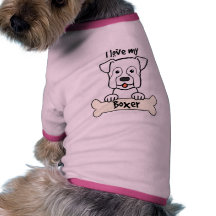 I Liebe mein Boxer Hundekleidung