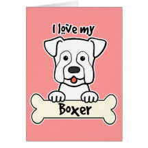 I Liebe mein Boxer Karte
