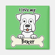 I Liebe mein Boxer Magnete