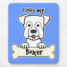 I Liebe mein Boxer Mousepad