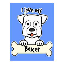 I Liebe mein Boxer Postkarte