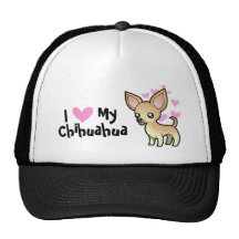 I Liebe mein Chihuahua (glatter Mantel) Retromütze