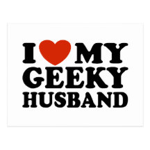 I Liebe mein Geeky Ehemann Postkarten