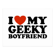 I Liebe mein Geeky Freund Postkarten