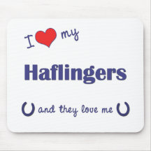 I Liebe mein Haflingers (mehrfache Pferde) Mauspad