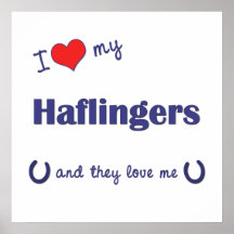 I Liebe mein Haflingers (mehrfache Pferde) Plakatdrucke
