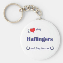 I Liebe mein Haflingers (mehrfache Pferde) Schlüsselbänder