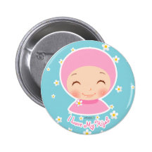 I Liebe mein Hijab Pin Anstecknadelbutton