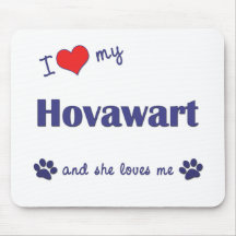 I Liebe mein Hovawart (weiblicher Hund) Mousepad