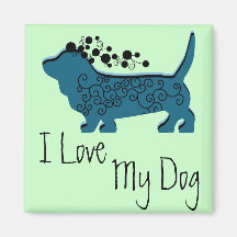 I Liebe mein Hund Kühlschrankmagnet