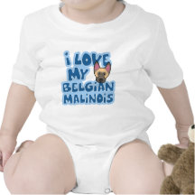 I Liebe mein Malinois Baby-Strampler