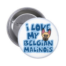 I Liebe mein Malinois Knopf Anstecknadelbutton
