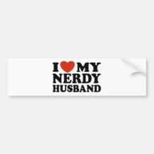 I Liebe mein Nerdy Ehemann Auto Sticker
