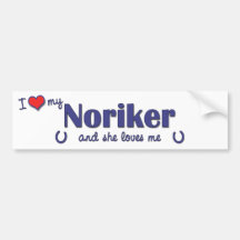 I Liebe mein Noriker (weibliches Pferd) Autoaufkleber