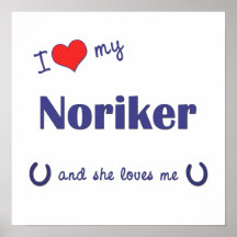 I Liebe mein Noriker (weibliches Pferd) Posterdrucke