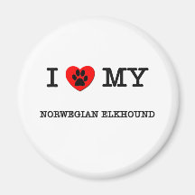 I LIEBE MEIN NORWEGISCHES ELKHOUND MAGNETE