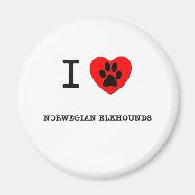 I LIEBE MEIN NORWEGISCHES ELKHOUNDS KÜHLSCHRANKMAGNETE