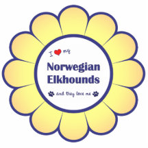 I Liebe mein norwegisches Elkhounds (mehrfache Hun Photo Skulptur