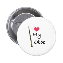 I Liebe mein Oboe Anstecknadel