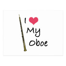 I Liebe mein Oboe Postkarte