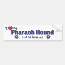 I Liebe mein Pharao-Jagdhund (männlicher Hund) Autosticker
