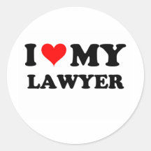 I Liebe mein Rechtsanwalt Stickers