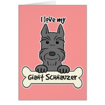 I Liebe mein riesiger Schnauzer Karte