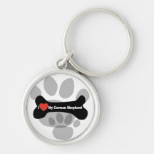 I Liebe mein Schäferhund - Hundeknochen Schlüsselband