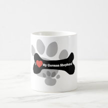 I Liebe mein Schäferhund - Hundeknochen Kaffeetassen