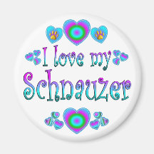 I Liebe mein Schnauzer Magnete