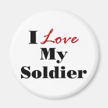 I Liebe mein Soldat Magnets