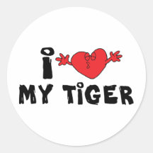 I Liebe mein Tiger Aufkleber