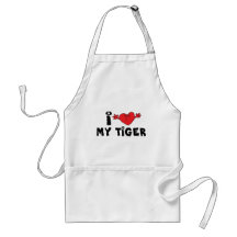 I Liebe mein Tiger Schürze