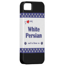 I Liebe mein weißer Perser (männliche Katze) iPhone 5 Schutzhüllen