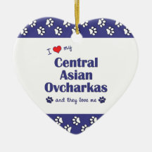 I Liebe mein zentrales asiatisches Ovcharkas (mehr Weihnachtsbaum Ornamente