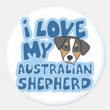 I Liebe meine australischen Schäfer-Aufkleber
