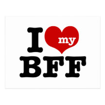 I Liebe meine BESTE FREUNDIN Postkarten