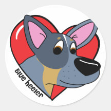 I Liebe meine blauen Heeler Aufkleber