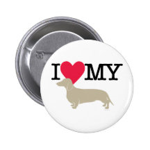 I Liebe meine Dackel! Button