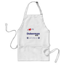 I Liebe meine Dobermann-Mischung (männlicher Hund) Schürze