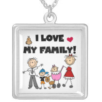 I Liebe meine Familien-Halskette halsketten