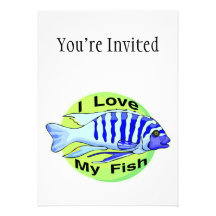 I Liebe meine Fische Einladung